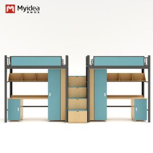 Cheap ODM Service Student Bunk Bed With Stairs And Desk For School Dormitory Support customization for sale