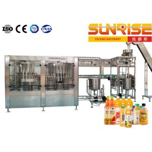 Washing Capping Fruit Juice Filling Machine 24 Rinsing Heads