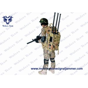 Army Electronic Signal Jammer , Backpack 80W Jammer Signal Blocker 6 Bands