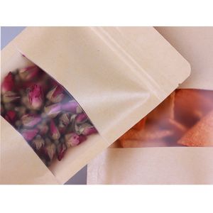Leak-Proof And Moisture-Proof Kraft Paper Window Bag For Food Packaging
