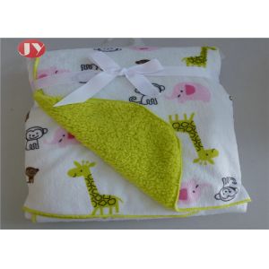 Soft Printed Warm Baby Blanket Minky Fleece Baby Throw Plush Sherpa Fleece Layer