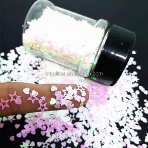 Customized Color Bulk Pink Heart Open Star Shapes 2oz or 1kg Bag Packing