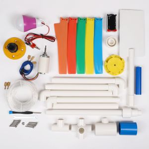 Yard Garden Rainbow Windmills Wind Turbine Spinner Power Generator with Led