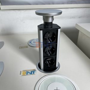 Kitchen Pull Out Socket With 3 EU Power Outlet Custom Module For Smart Home