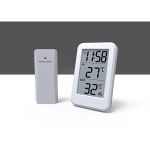 Wireless wifi thermometer hygrometer LCD Clock digital thermo hygro