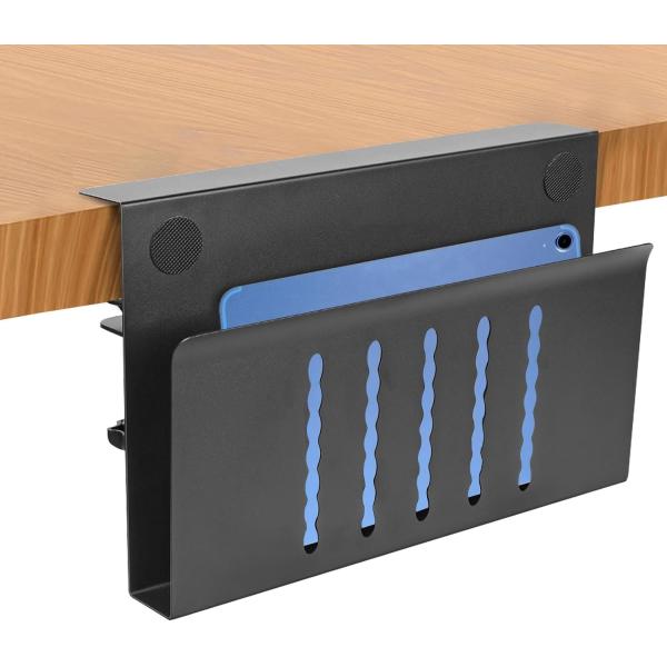 Quality Clamp Mount Under Hanging Desk Organizer for Laptop Stand Tablet iPad books Holder wholesale