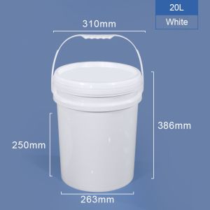 Food Grade PP 5 Gallon Round Plastic Bucket with Handle and Tight-Fitting Lid