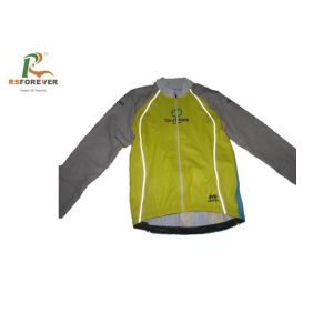 Windproof Winter Printed Cycling Jerseys With Reflective Strip Mens Jacket
