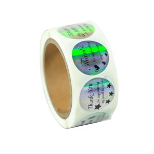 Custom Hologram Vinyl Packaging Sticker Labels 2D 3D Printing Logo