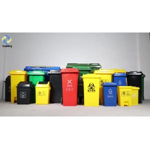 Plastic dustbin 120 litre waste bin garbage hospital waste bin with wheel