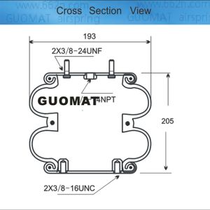 China Contitech FD 120-20 Industrial Suspension Air Springs Double Convoluted Replacement 1/2-14NPT Air Inlet on sale