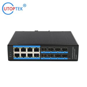 UT88GMP-SFP L2 Managed Industrial 8x1000M SFP port+8x10/100/1000M RJ45 POE port