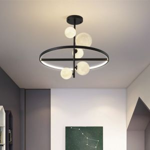 Nordic Style planet chandelier 3D Printing luxury LED glass ball light Modern