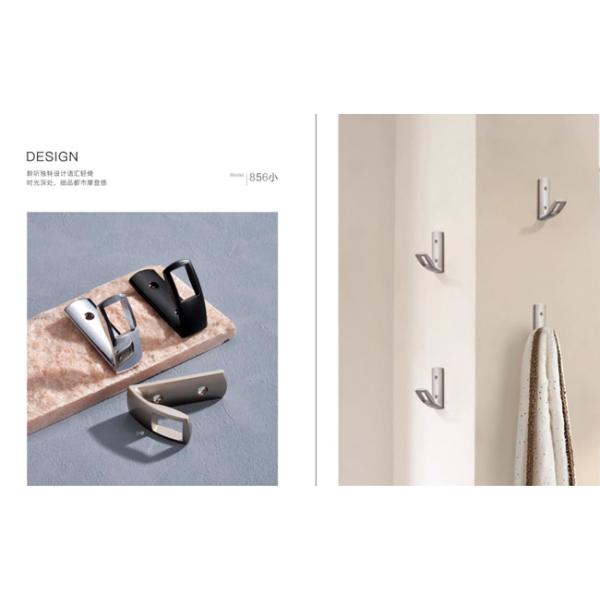 Modern Gold Black Cloth Coat Wall Hooks Hangers Heavy Duty Zinc Alloy Metal Wall Mounted Double Prongs