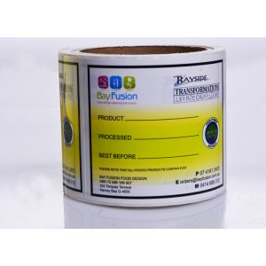 Printing custom waterproof food grade self adhesive paper labels