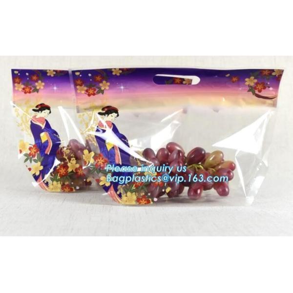 Quality Supermarket sales Plastic Kiwi fruit Cherry Vegetable Packing Protection Bag, Top load Natural BOPP CPP Laminated Fruit wholesale