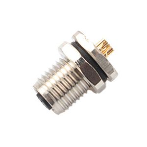 M5 Code-A 4Pin Industrial Circular Waterproof Connector Panel Flange PCB Male