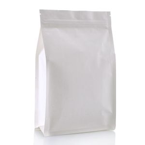 matte resealable zipper top food spot packaging bags flat bottom white kraft