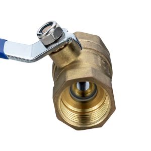 Cheap Brass Color Blue Long Handle Quick Open Full Port Brass Thread Ball Valve for sale
