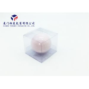 China Transparent Rigid Clear Pvc Plastic Boxes Pack Bath Bomb 7.4x7.4x6.8cm on sale