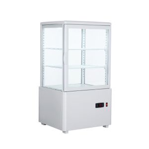 Convenience Store Vertical 4 Flat Glass Countertop Display Chiller