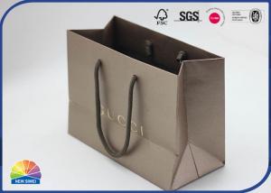 China Nylon Handle 350g Coated Paper Shopping Bags Matte Lamination Customized Logo on sale