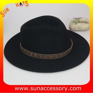 2050377 Sun Accessory customized winter 100% wool felt fashion style fedora hats