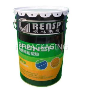 18L Steel Solvent Bucket With Lug Cover Round Tinplate