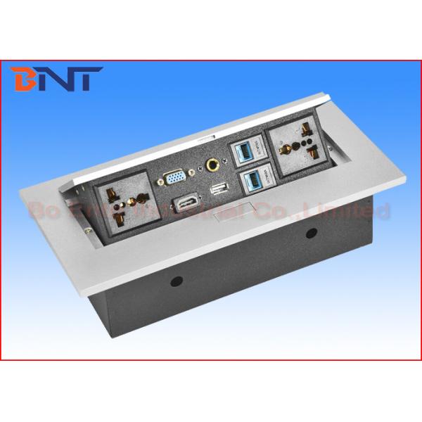 Quality HDMI Pop Up Plug  With RJ45 Network , Desk Hidden Socket For Meeting Table wholesale