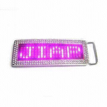 Quality Promotional Led display belt buckle panel for party wholesale