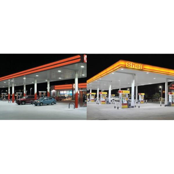 50-150w Pure White Waterproof canopy led lights With Meanwell / Driver