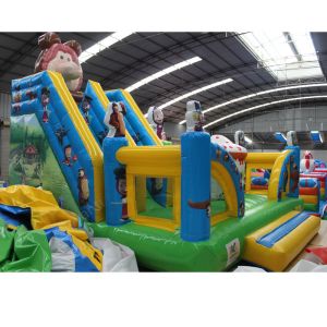 Outdoor Fun Unisex Commercial Pvc Inflatable Bounce House Jumper with Slide