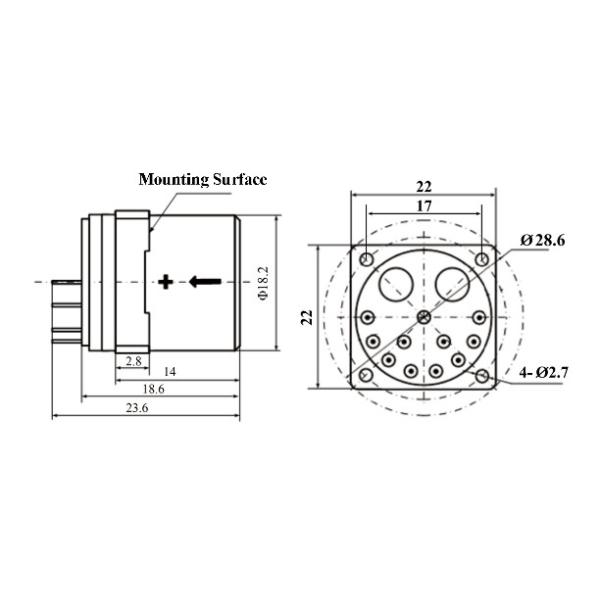 Quality Temperature calibrated accelerometer sensor with Threshold and Resolution≤5(μg) wholesale