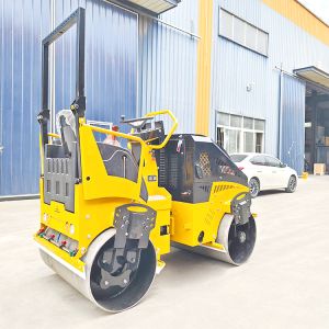 New 3000kg 3 Ton Diesel Engine Mini Compactor Road Roller Double Drums Roller