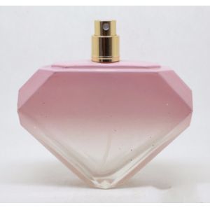 Pink Square Glass Perfume Bottles 100ml With Full Around Printing Surface