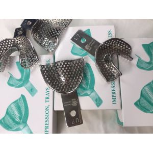 China Autoclavable Rim Lock Impression Trays , Impression Trays In Dentistry Perforated Size #7 on sale