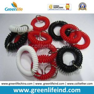 Customized Plastic Wrist Key Chain Coiled Retainer