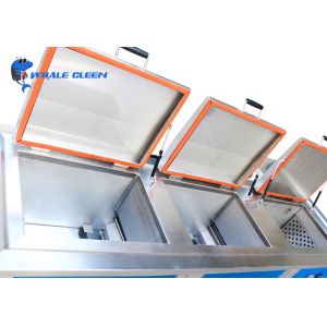 High Frequency Ultrasonic Cleaner 3 Soak Tanks for Industrial Metal Belt 20-95C