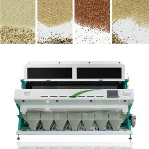China Automatic 7 Chutes Farm Processing Line Used Wheat Barley Color Sorting Machine With Toshiba Camera on sale