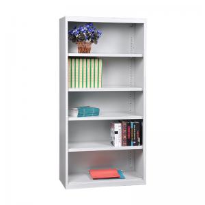 Cheap Steel Four Shelves Book Storage Metal Filing Cupboard Rack Without Doors for sale