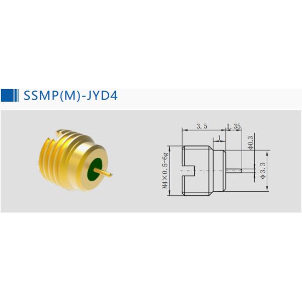 SSMP/SMPM Coaxial Connector Hermetic Seal Male Pin Header Gold Wire Bonding Surface