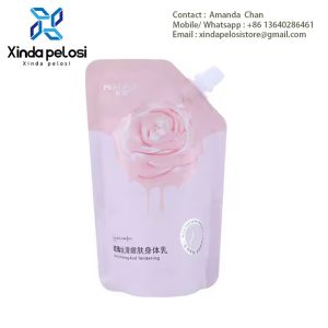 Convenient To Take Along Printed Stand Up Pouches For Skin Care Private Body
