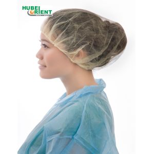 Surgical Disposable Headcover Net Nonwoven Bouffant Cap Blue