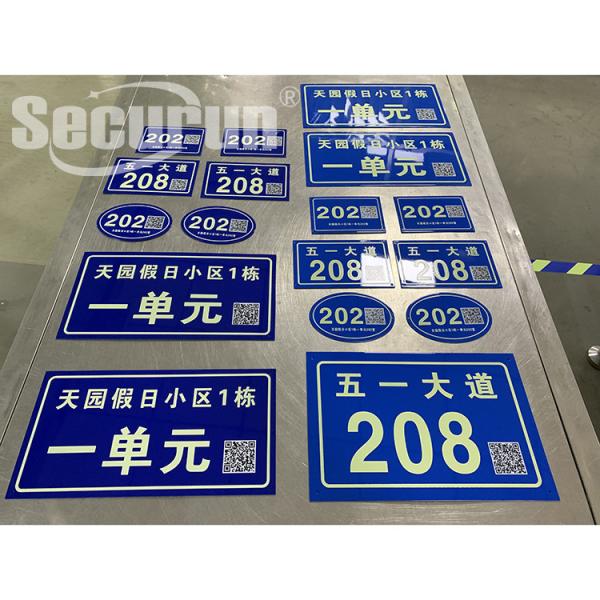 Quality Weatherproof Aluminum Reflective Address Numbers Signs For Building Apartment wholesale