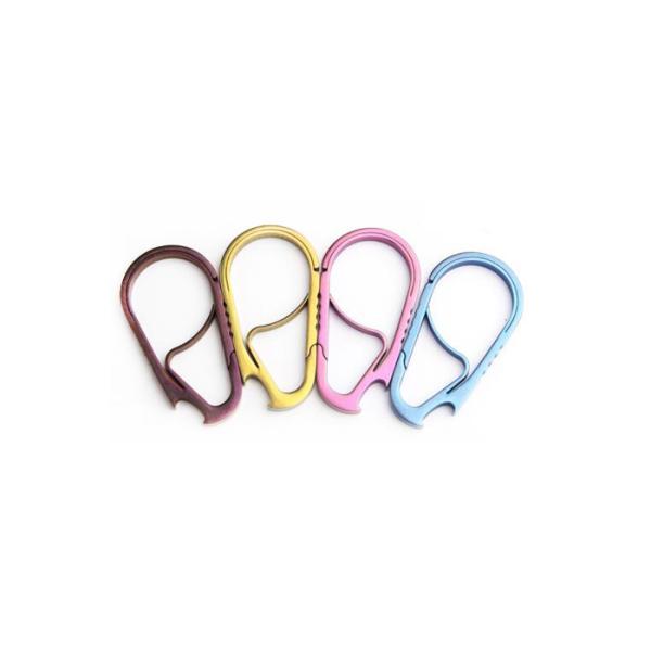 Quality Outdoor Titanium Camping Parts Ti Carabiner With Bottle Opener EDC Tool wholesale