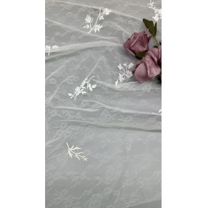 Tulle Mesh Fabric Sequin Shining Leafy New Collection Floral Lace Fabric Party Occasion