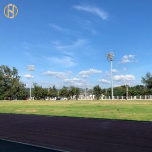 Galvanized And Spray Paint High Mast Pole 35M 40M 4 Section For Shipping