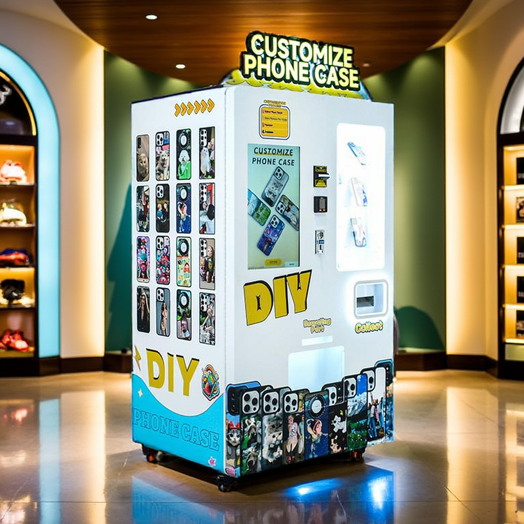 Compact 1500mm x 800mm x 600mm Phone Case Printing Vending Machine with 720dpi/1440dpi/2880dpi Printing Resolutions and 220V Power Supply