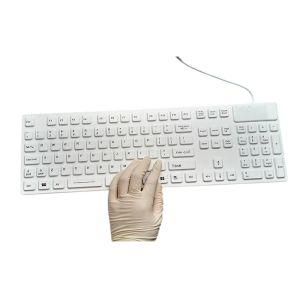 Sterilized Espanol Medical certified keyboard with USB and 105 keys Latex free