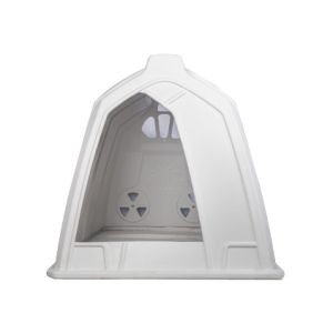White Polyethylene Weatherproof Rectangle Dairy Calf Hutches With Insulation And